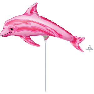 ballon dauphin rose mini shape