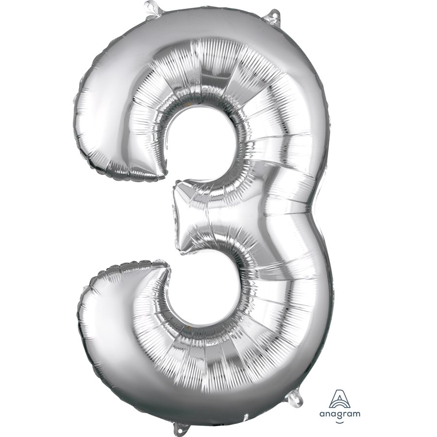 chiffre 3 argent 34po