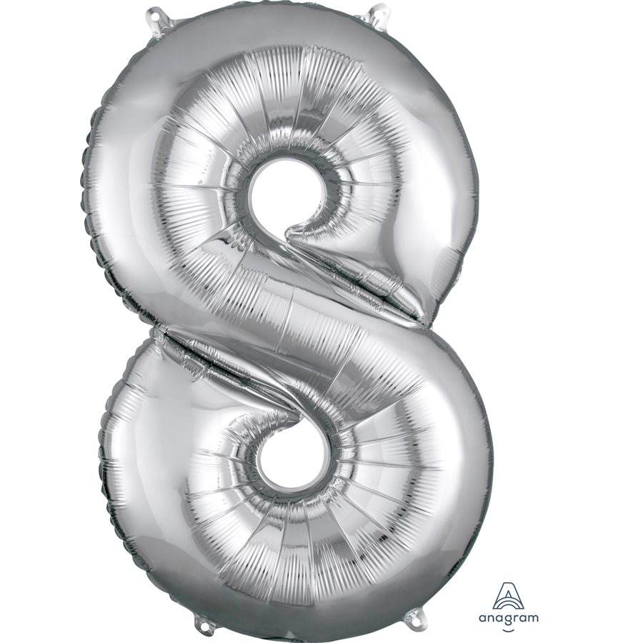chiffre 8 argent 34po