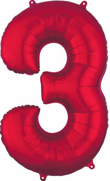 chiffre 3 rouge 34po