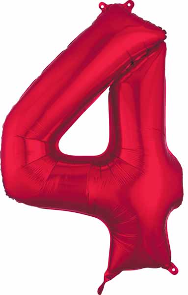 chiffre 4 rouge 34po