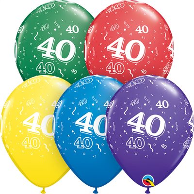 chiffre 40 latex assorties