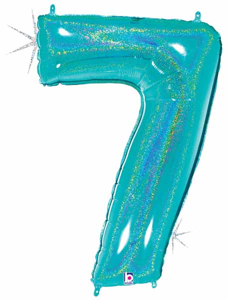 chiffre 7 turquoise 40po