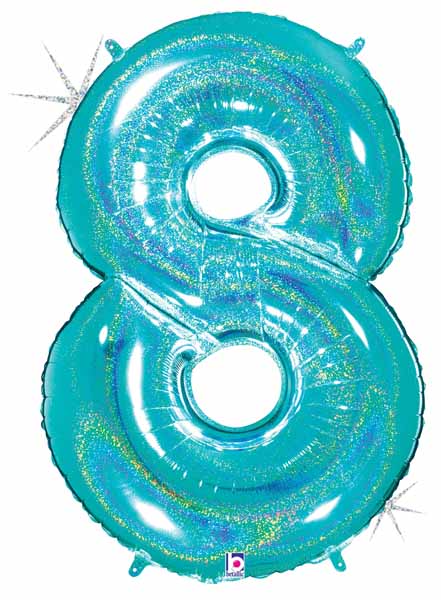 chiffre 8 turquoise 40po
